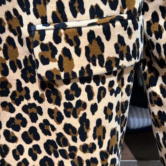 NWT leopard print velvet Frame blazer - Picture 2 of 5